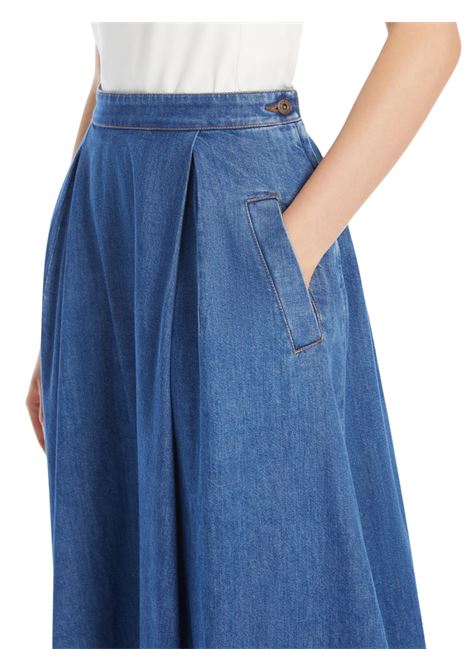 gonna in denim indaco di puro cotone Weekend MAXMARA | DRY002